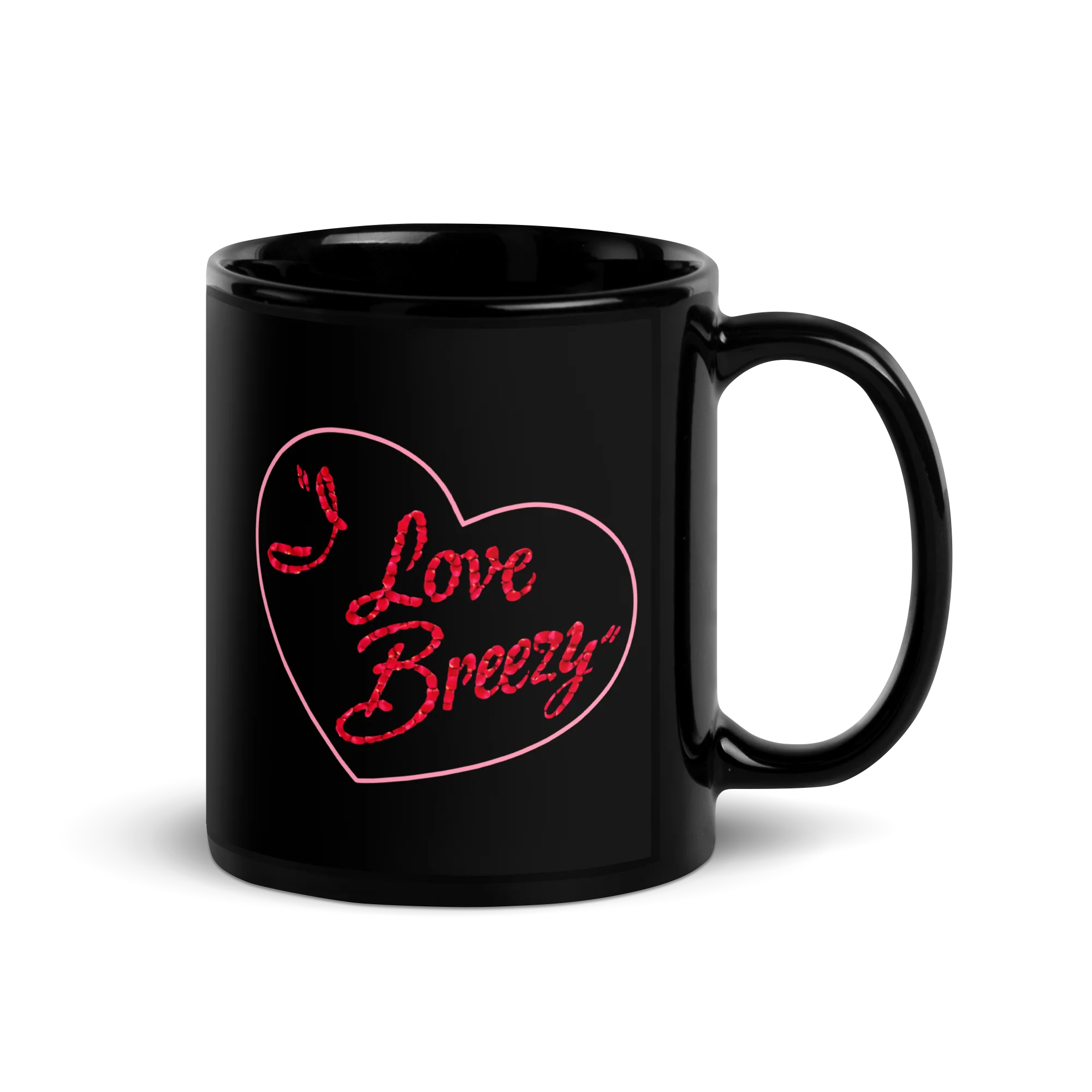 I LOVE BREEZY PEDALS Black Glossy Mug - Image 2