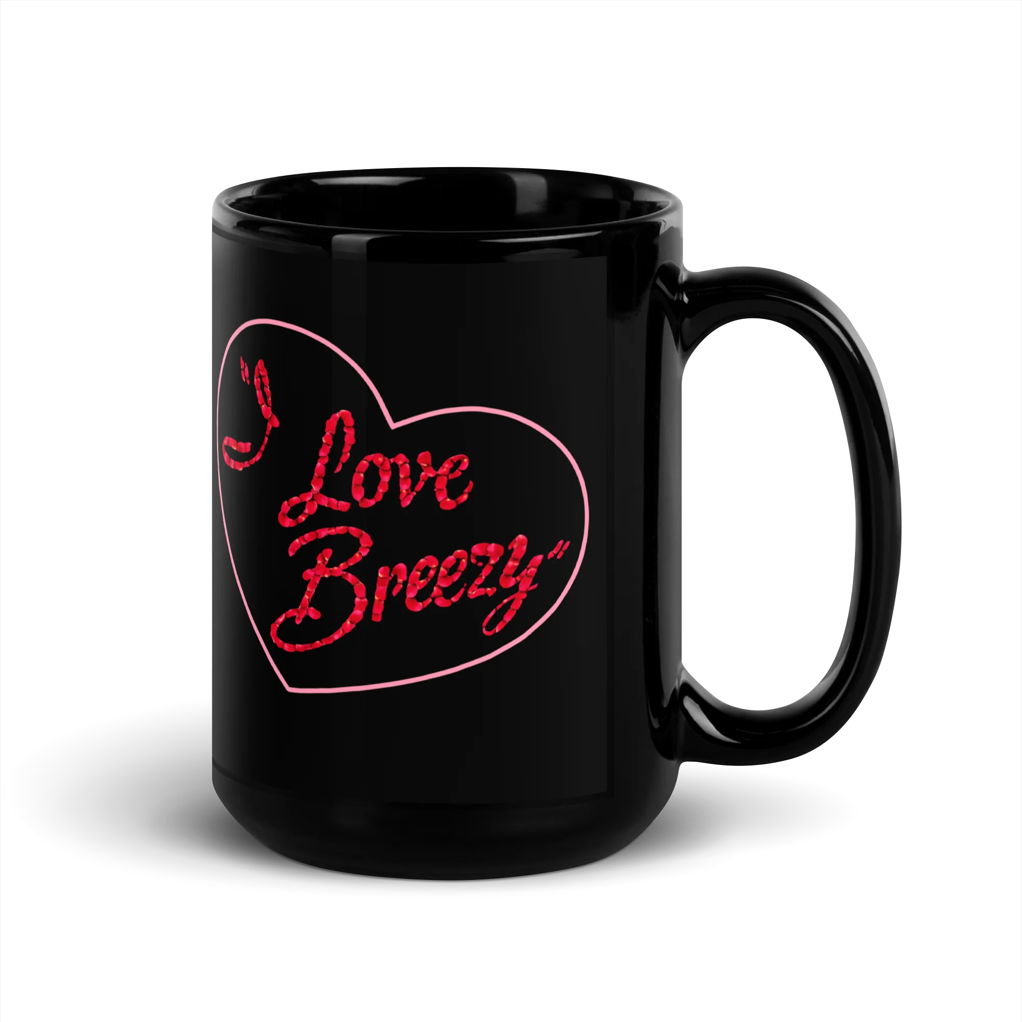 I LOVE BREEZY PEDALS Black Glossy Mug - Image 4