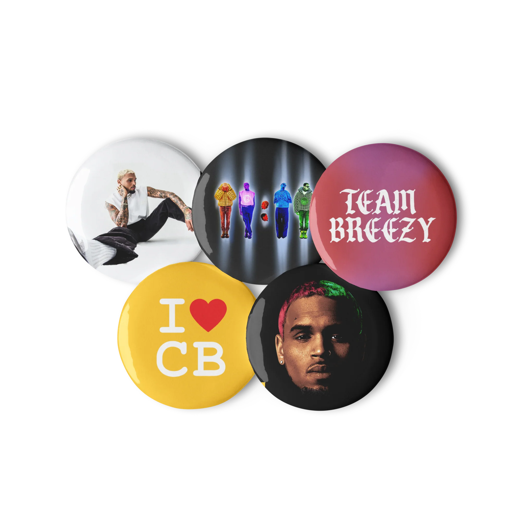 No Interruptions | Chris Brown Buttons (5 Pack) - Image 4