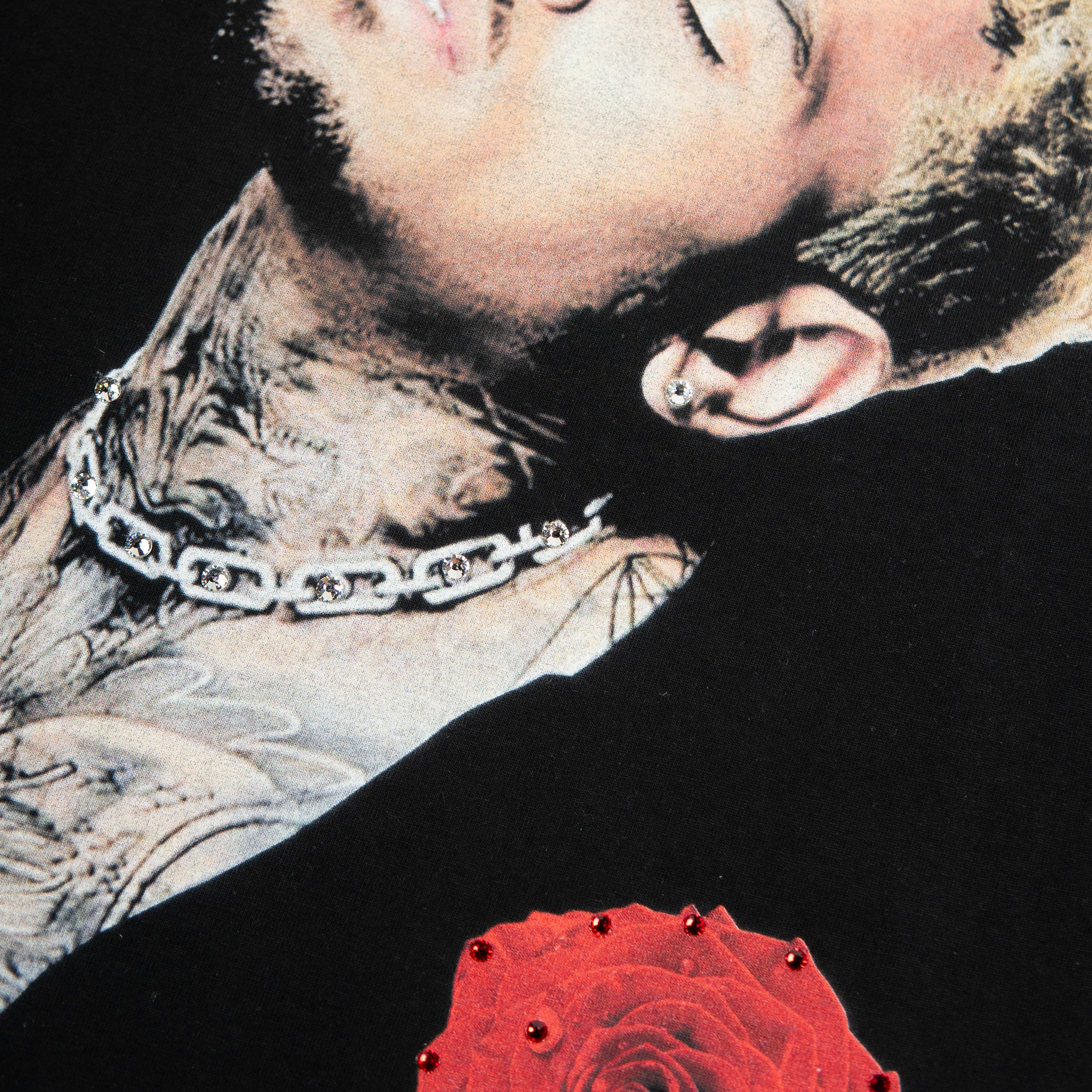 PREMIUM RHINESTONE BREEZY ROSE CROPPED HOODIE - Image 8