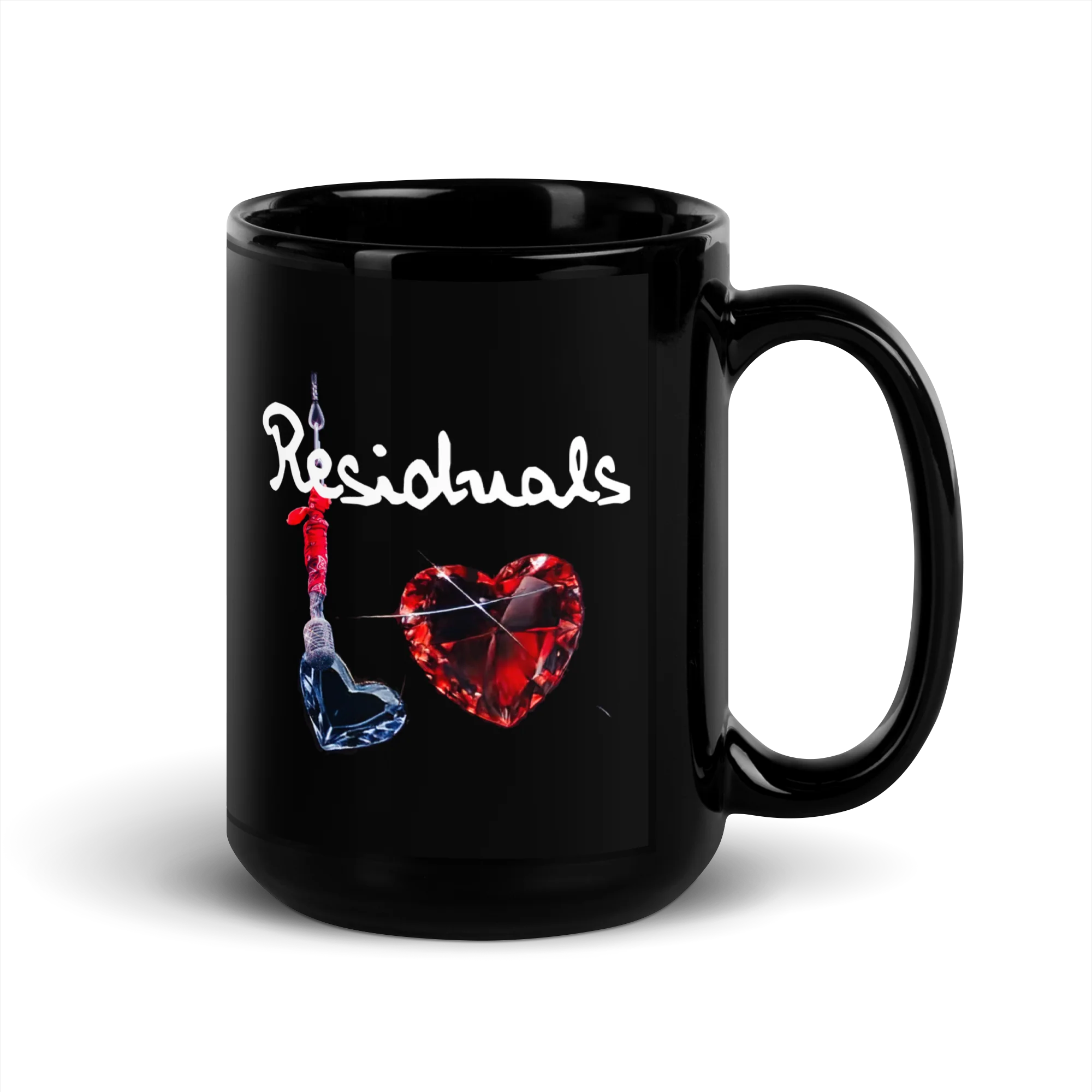 RESIDUALS Black Glossy Mug - Image 4