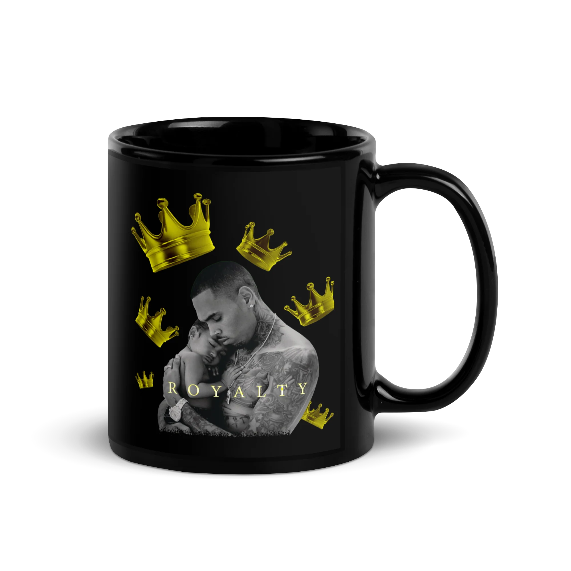 Royalty 10th Anniversary Black Glossy Mug