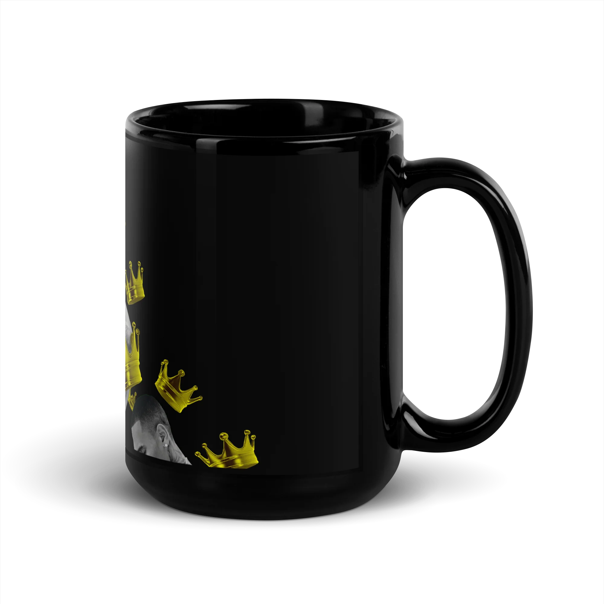 Royalty 10th Anniversary Black Glossy Mug - Image 5