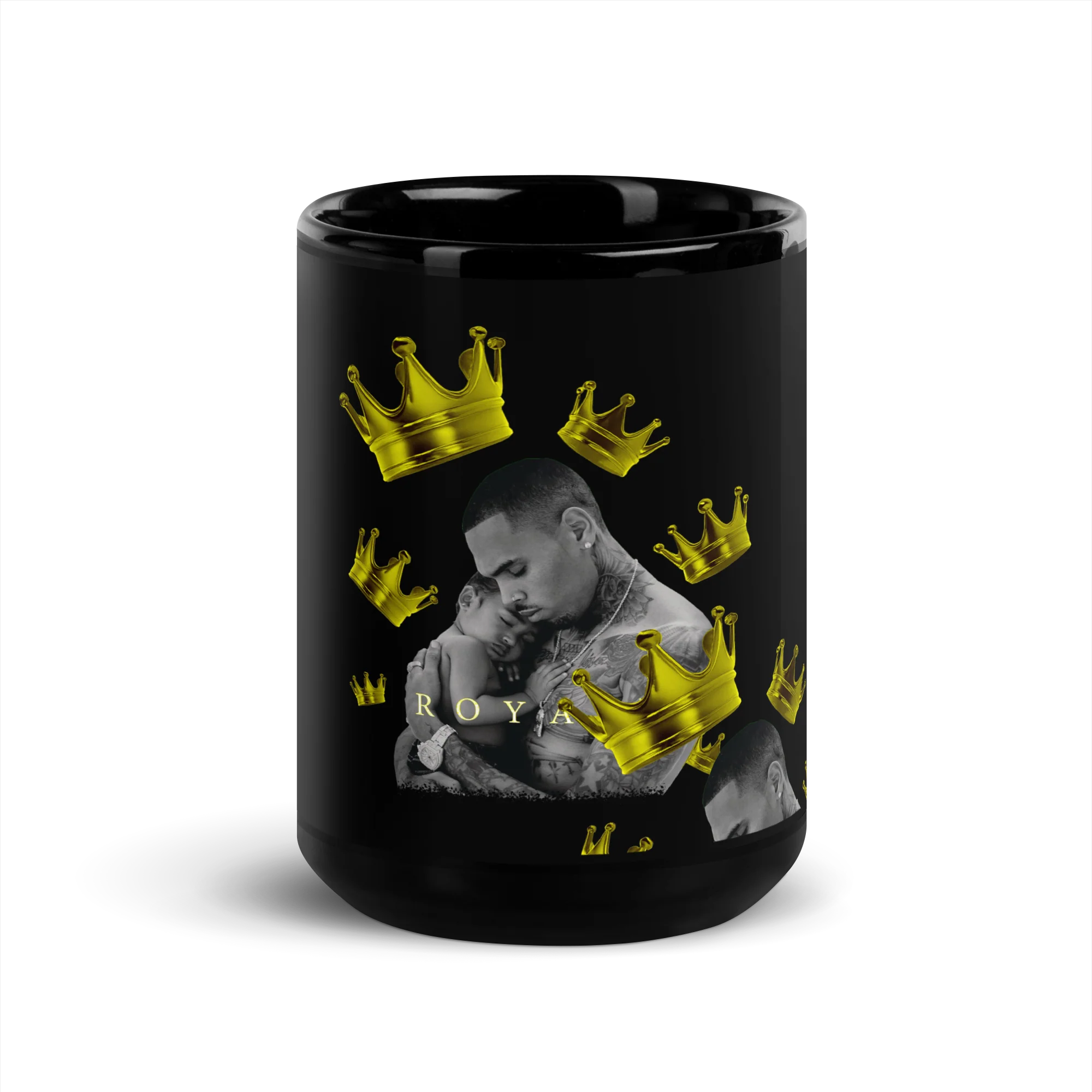 Royalty 10th Anniversary Black Glossy Mug - Image 6
