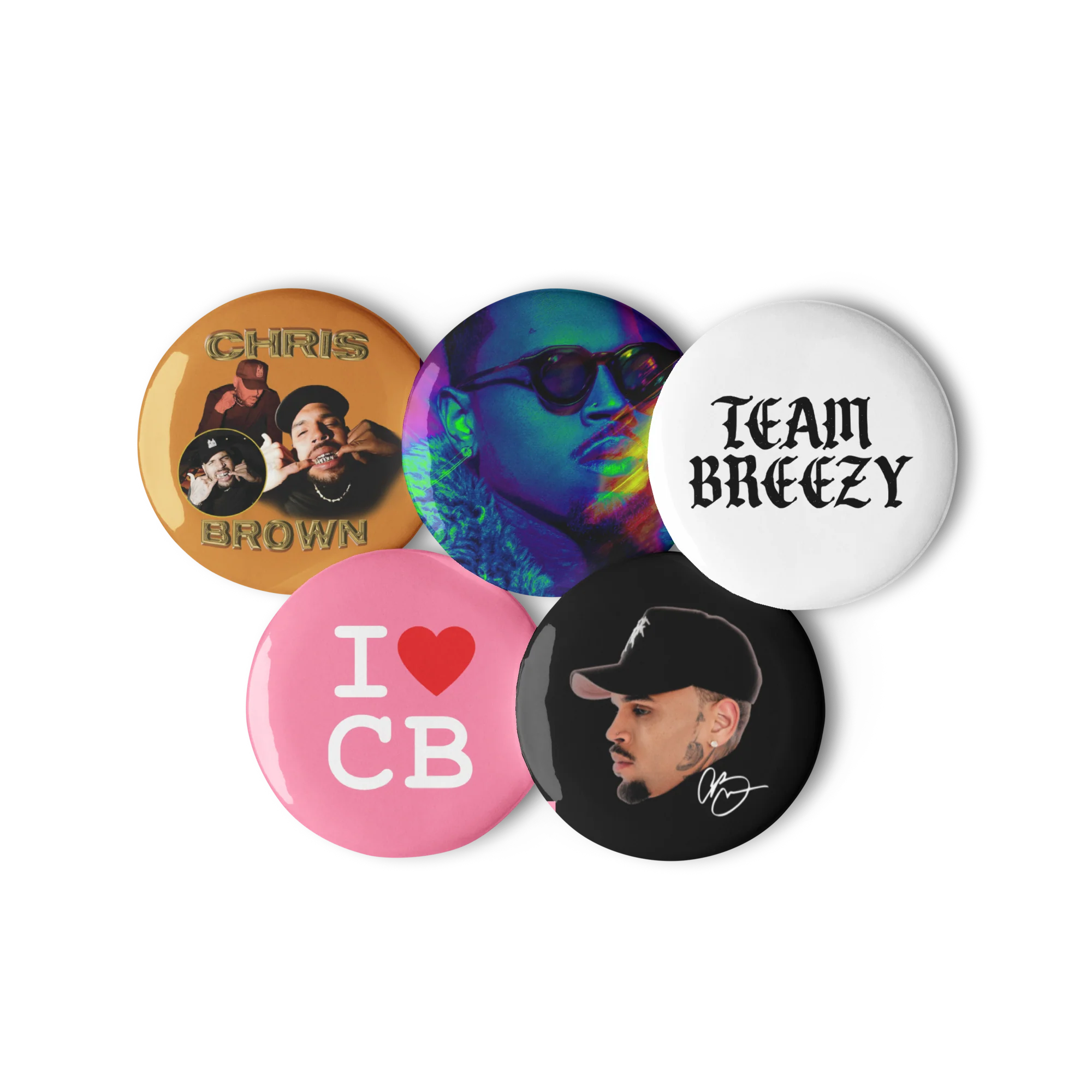 Sensational | Chris Brown Buttons (5 Pack) - Image 4