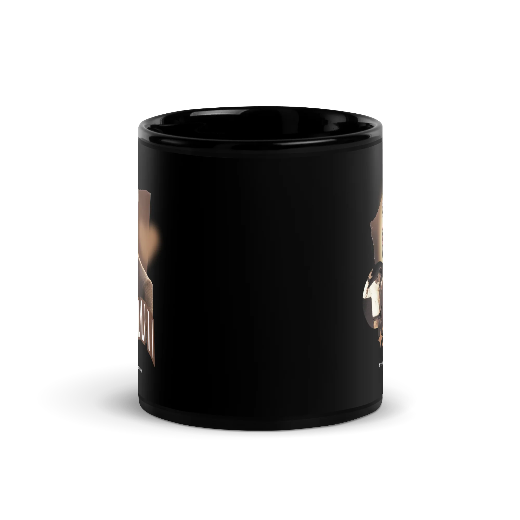 SUPERSTAR BROWN Black Glossy Mug - Image 3
