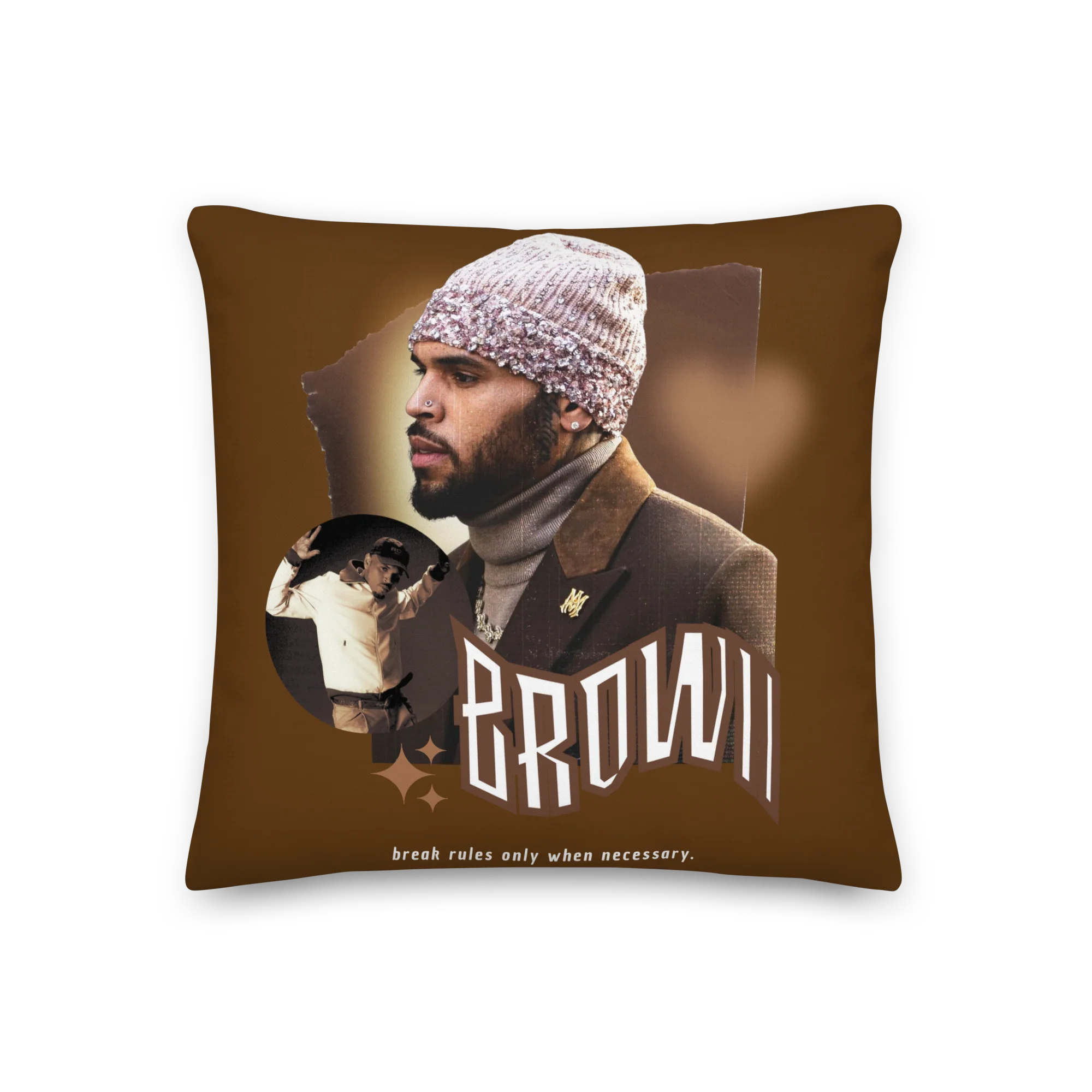 SUPERSTAR BROWN Premium Pillow - Image 2