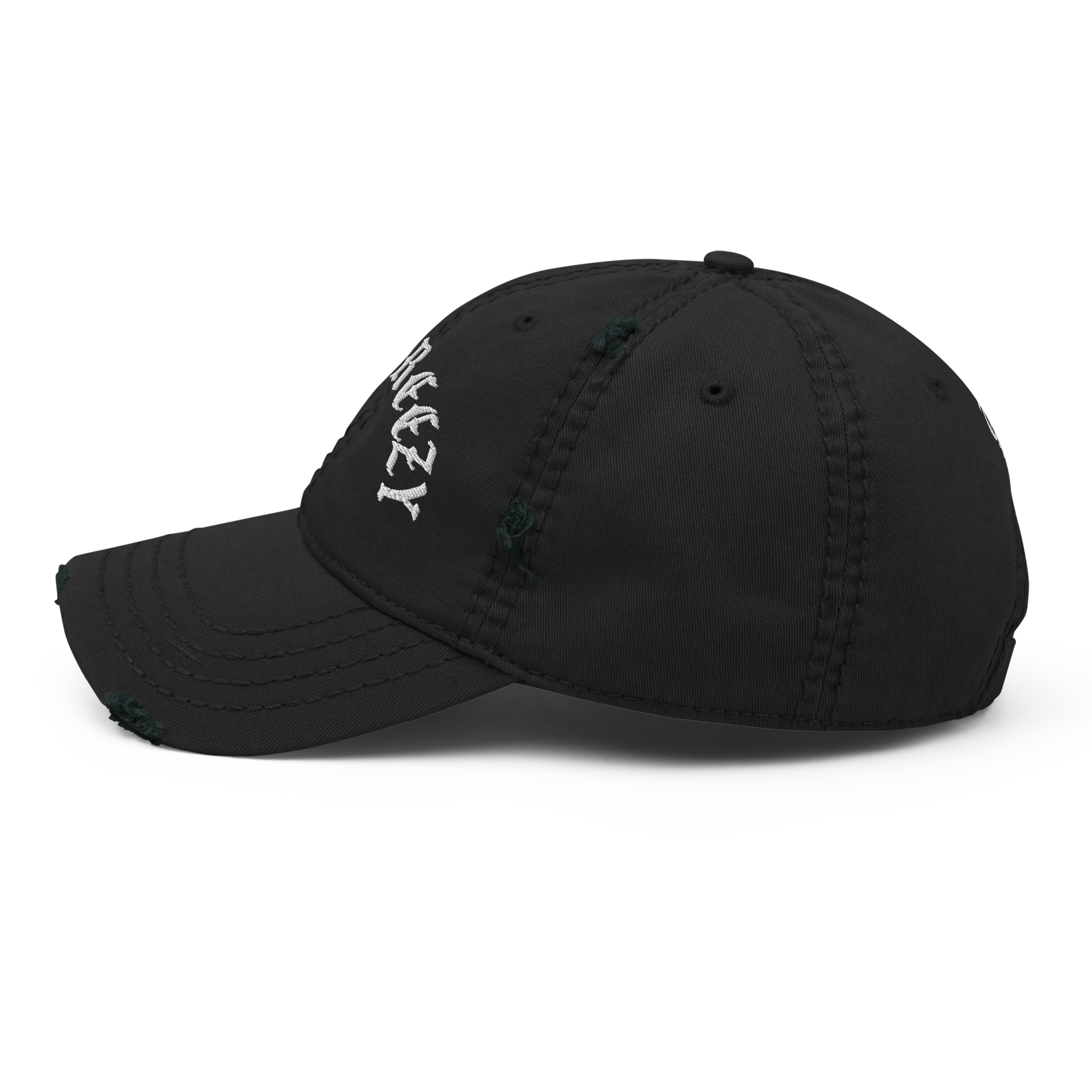 TEAM BREEZY BLACKLETTER Distressed Dad Hat - Image 4