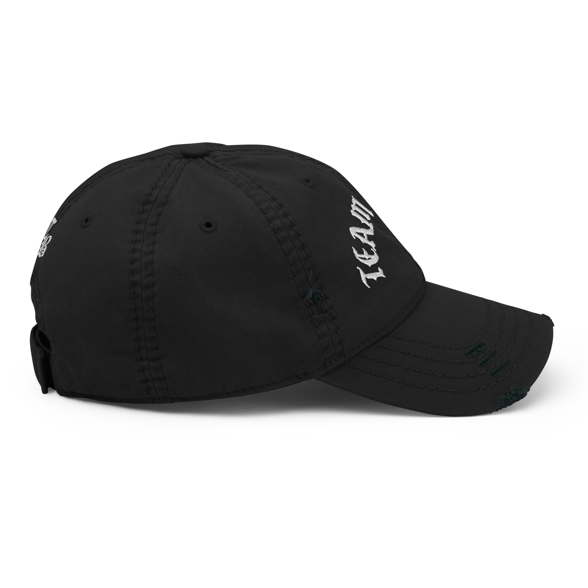 TEAM BREEZY BLACKLETTER Distressed Dad Hat - Image 6