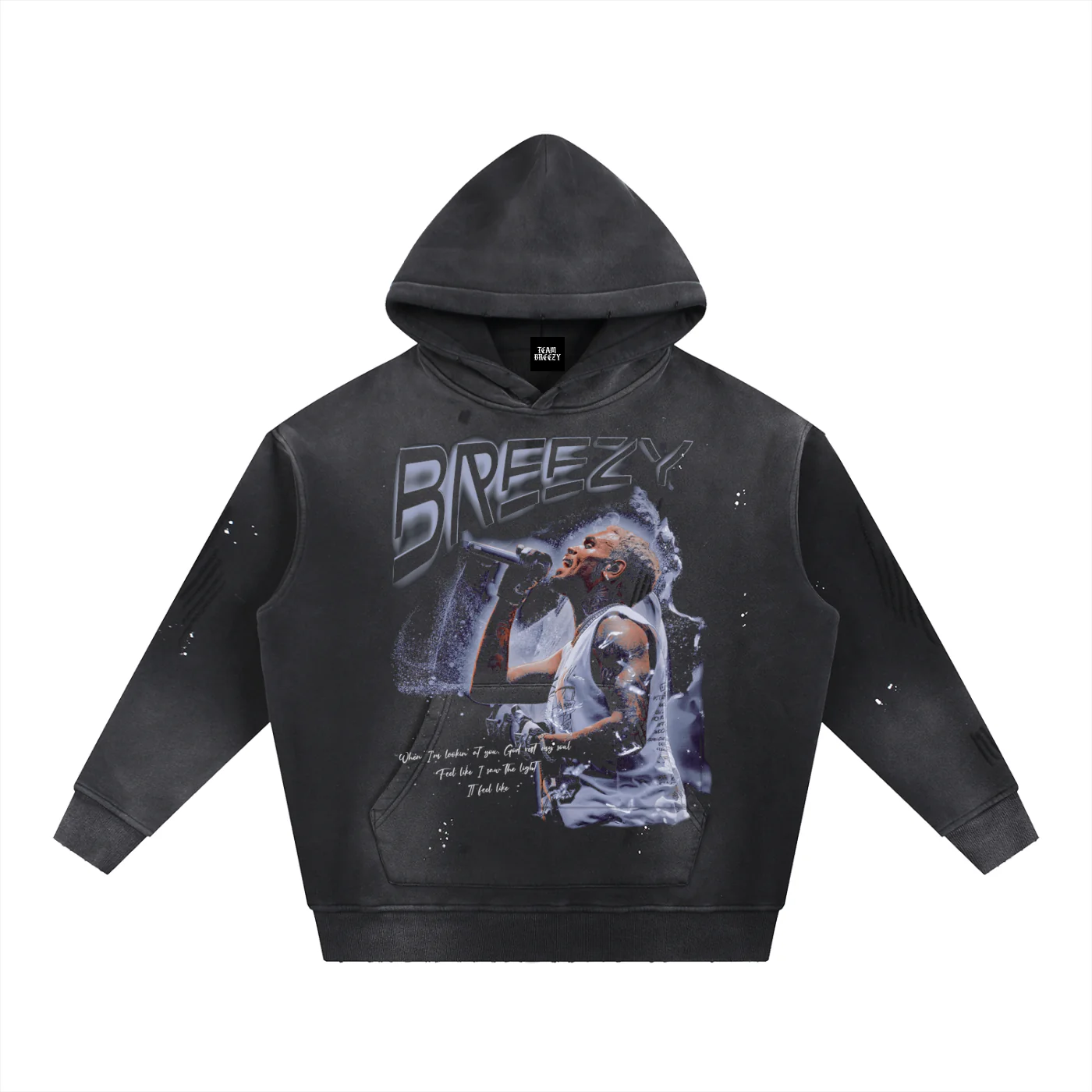TEAM BREEZY BLINDFOLD BLACK HOODIE