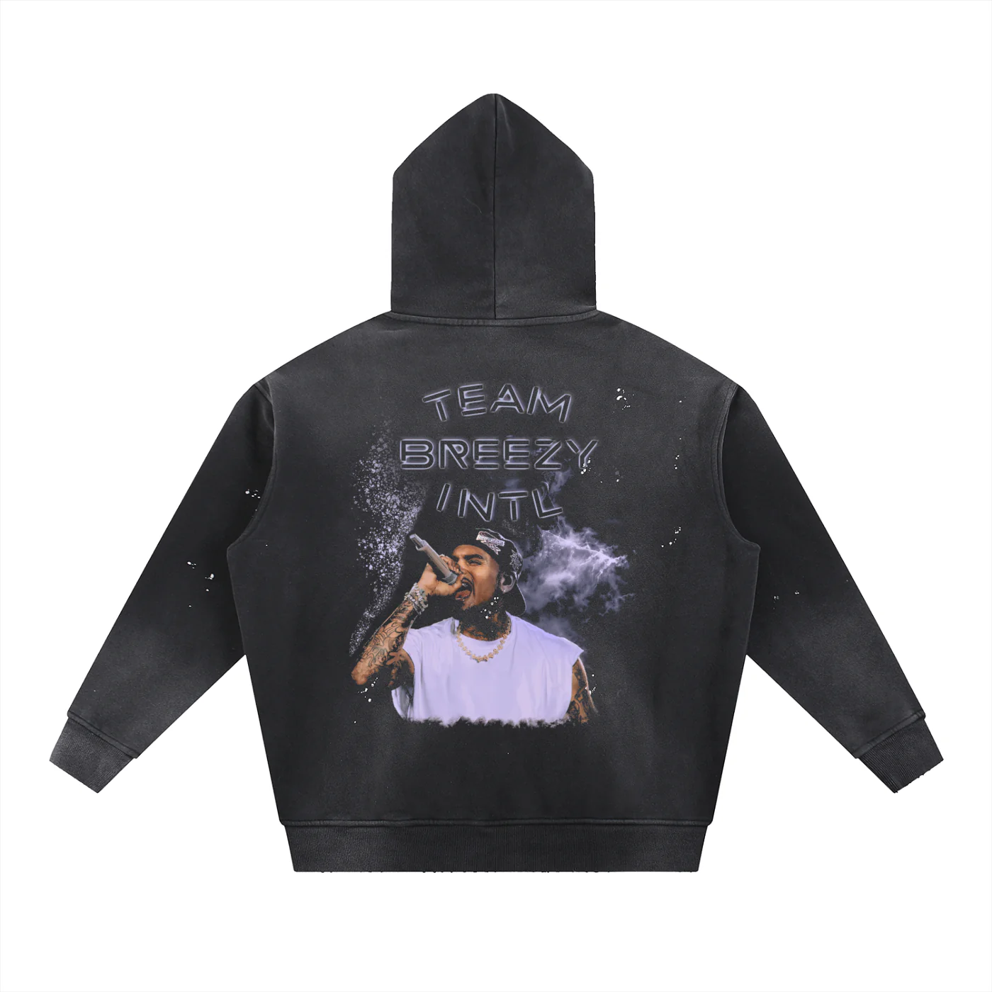 TEAM BREEZY BLINDFOLD BLACK HOODIE - Image 2