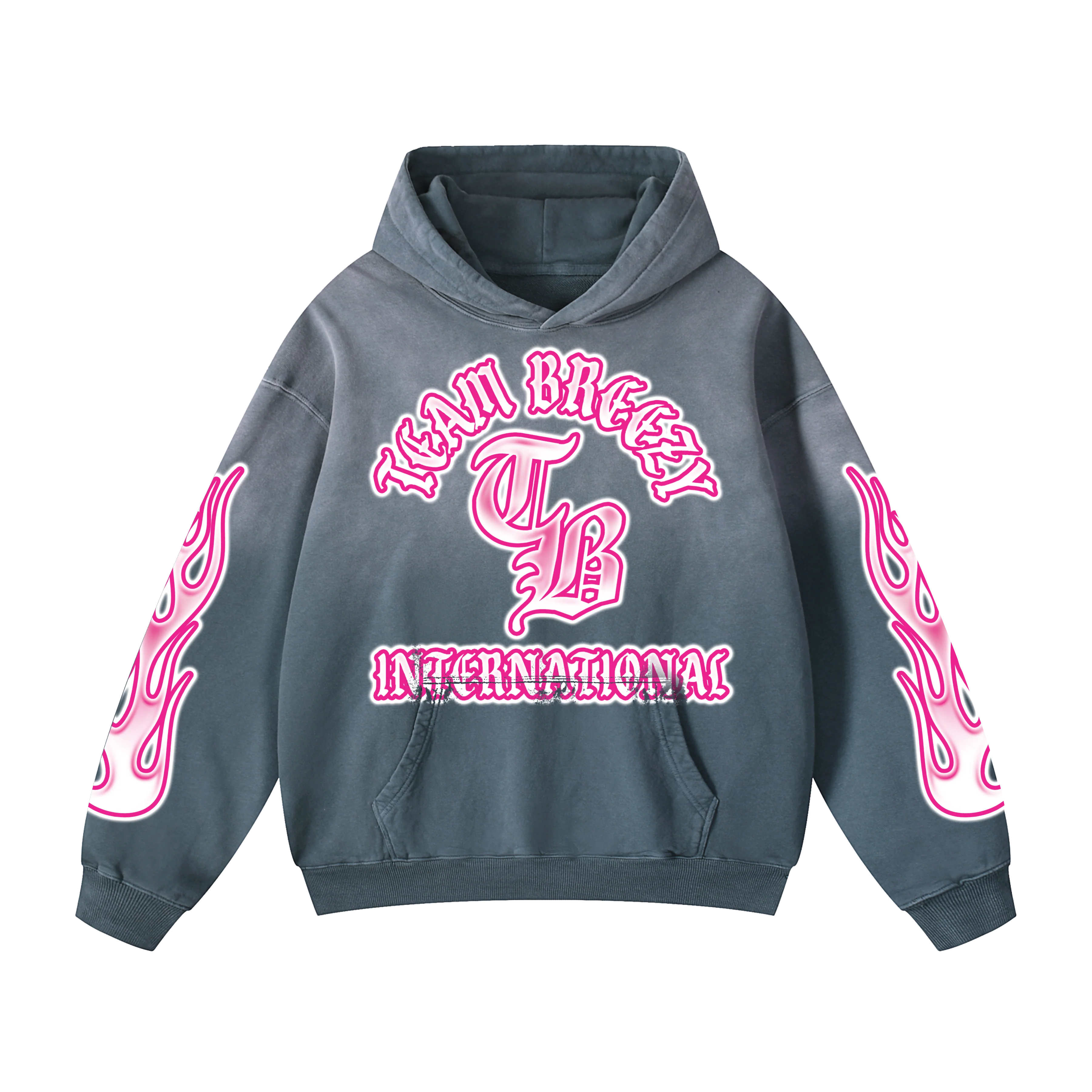 TEAM BREEZY INTERNATIONAL BLACKLETTER SUN-FADE HOODIE