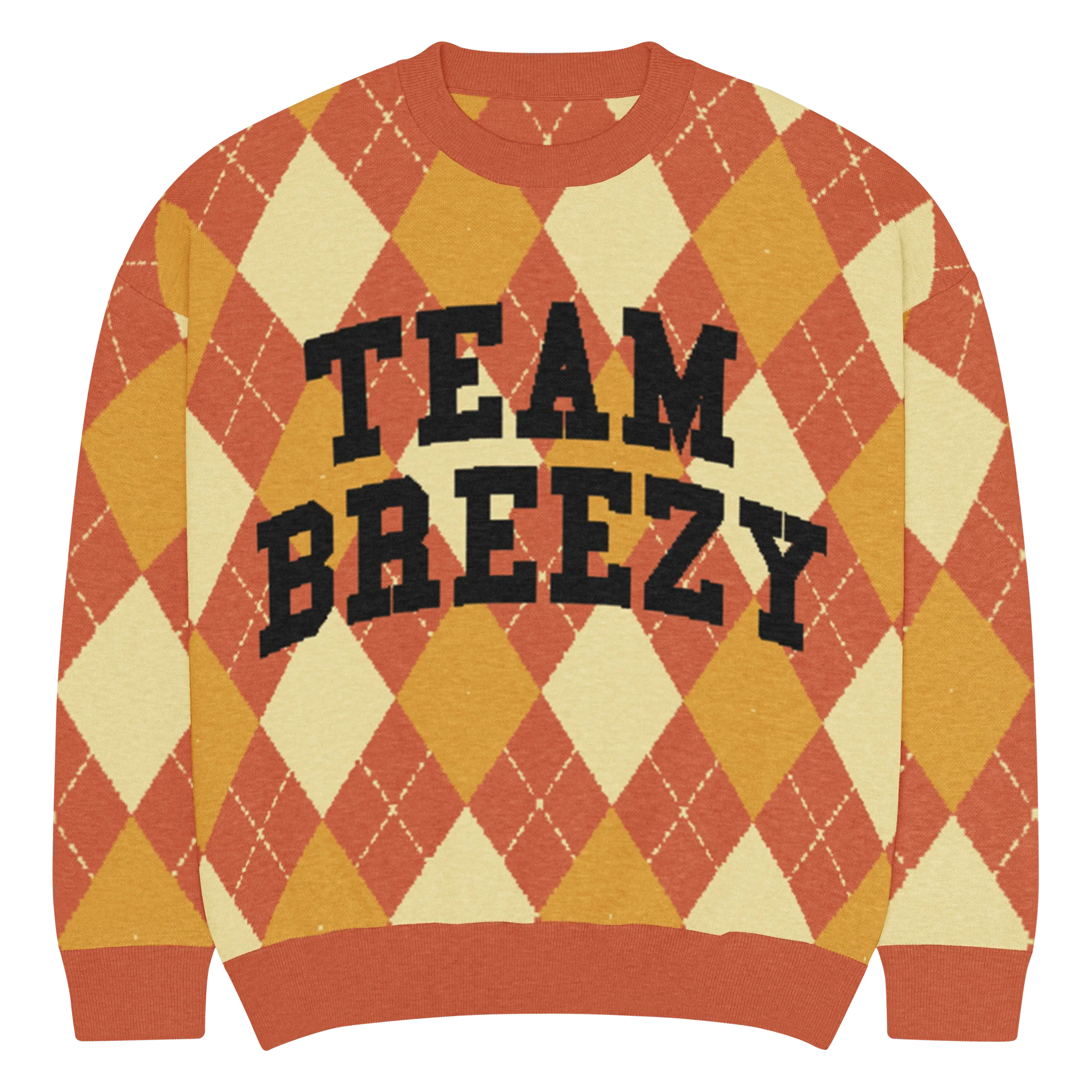TEAM BREEZY ARGYLE KNIT UNISEX SWEATSHIRT - Image 3