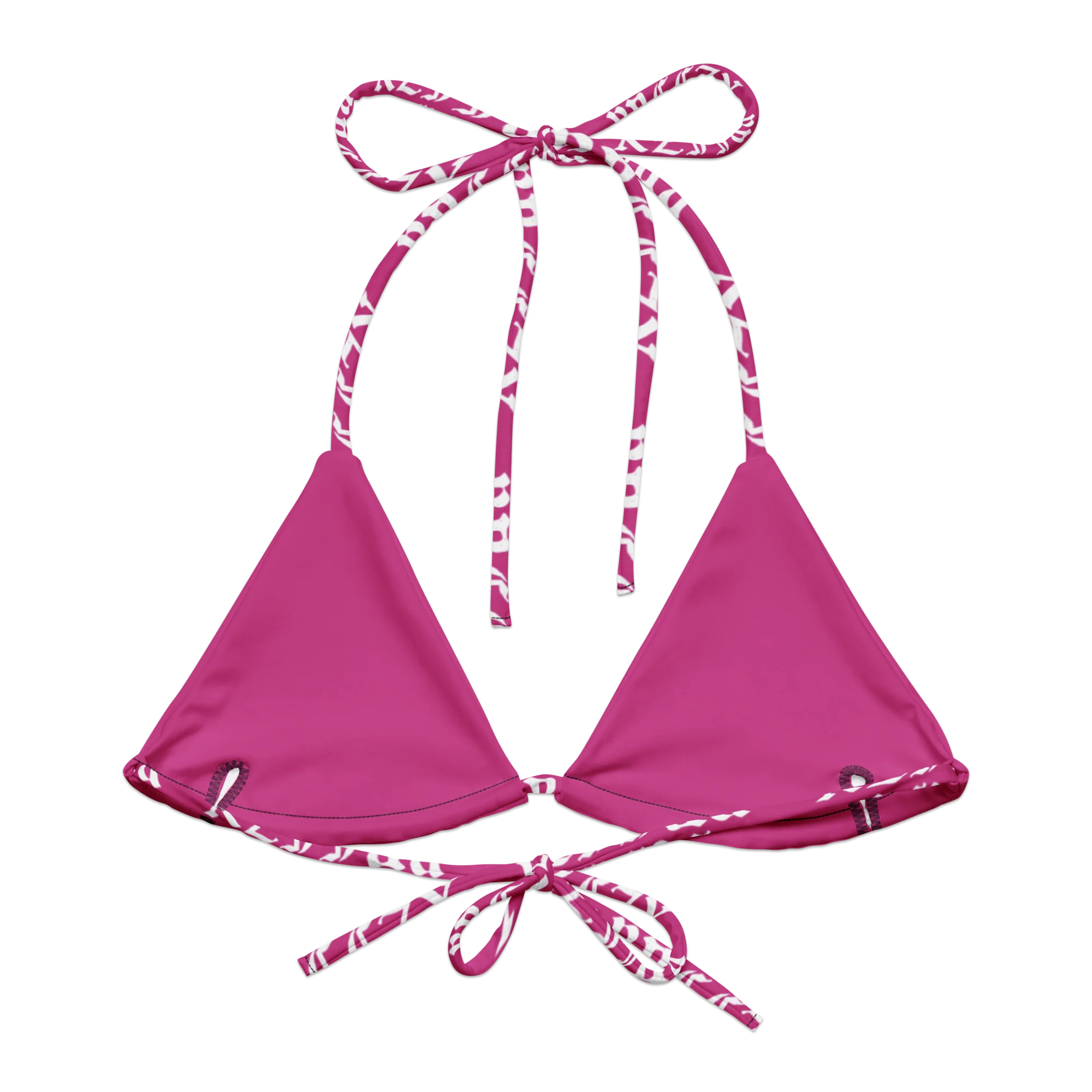 Team Breezy Pink All-Over Print Bikini Top - Image 2