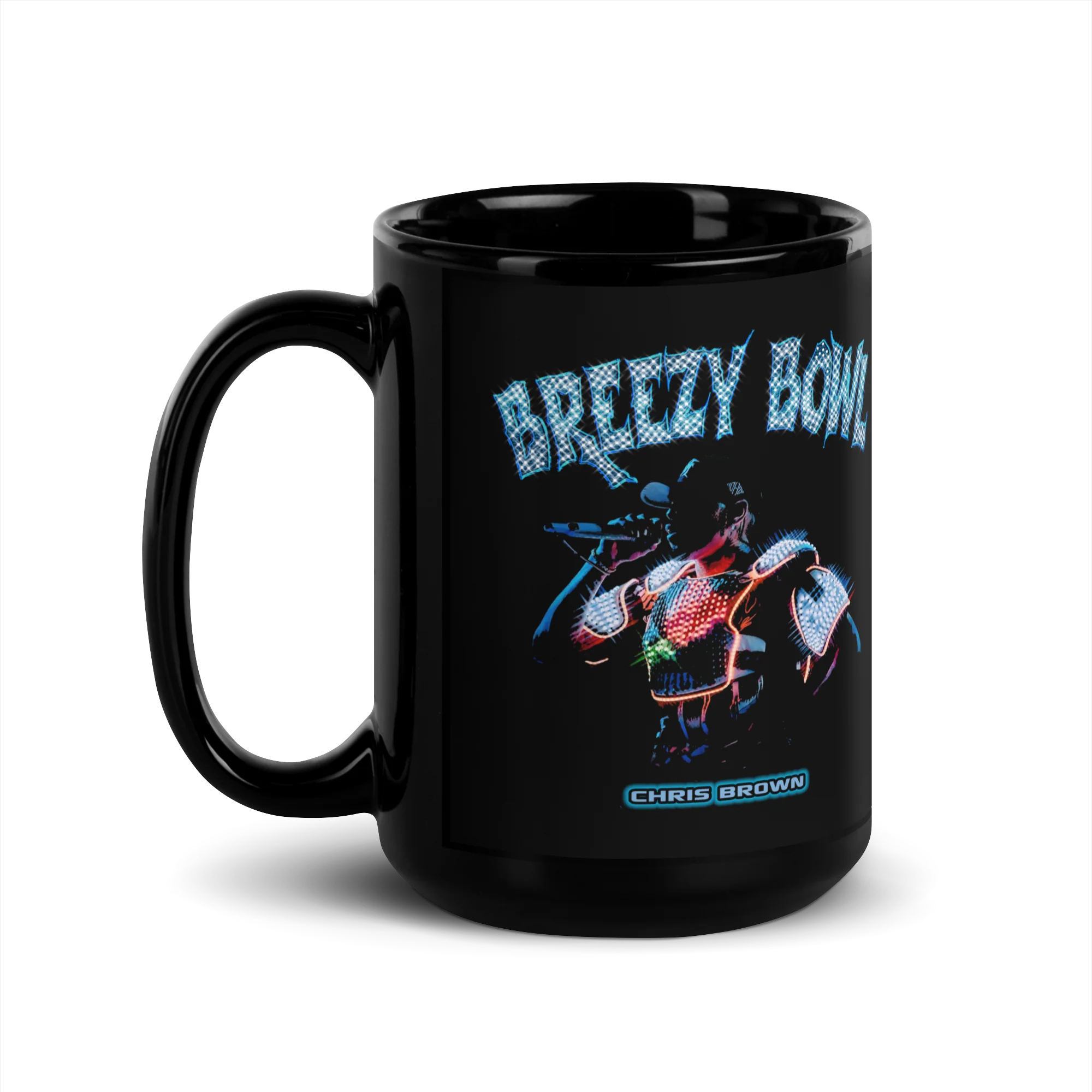 WITH YOU Black Glossy Mug - Image 4