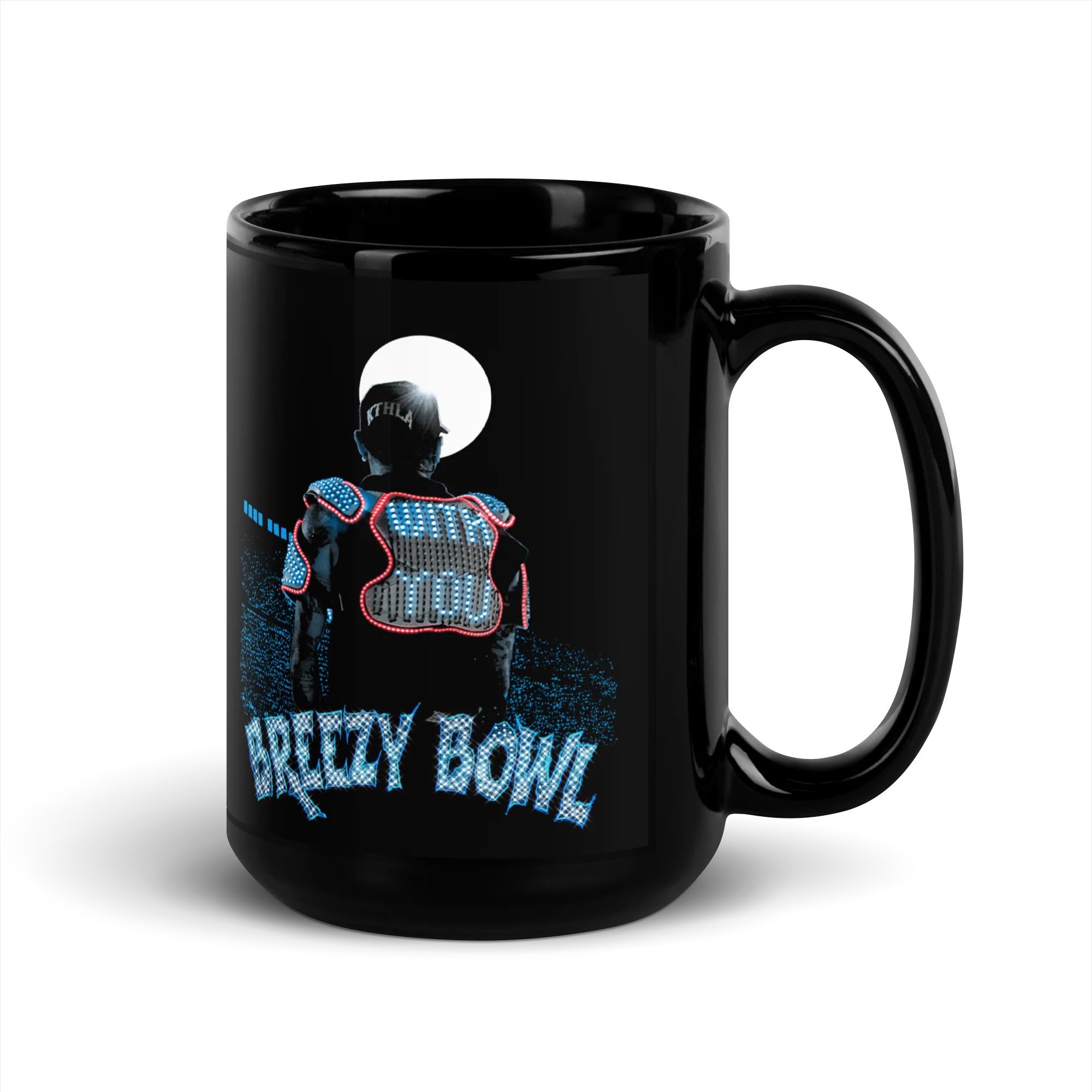 WITH YOU Black Glossy Mug - Image 5