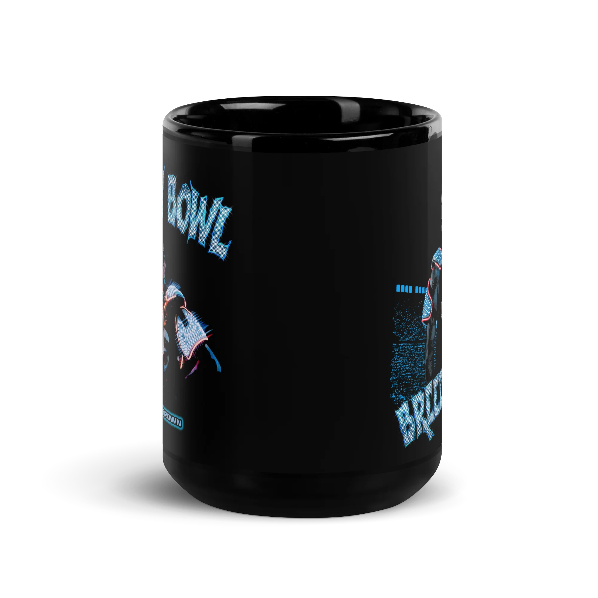 WITH YOU Black Glossy Mug - Image 6
