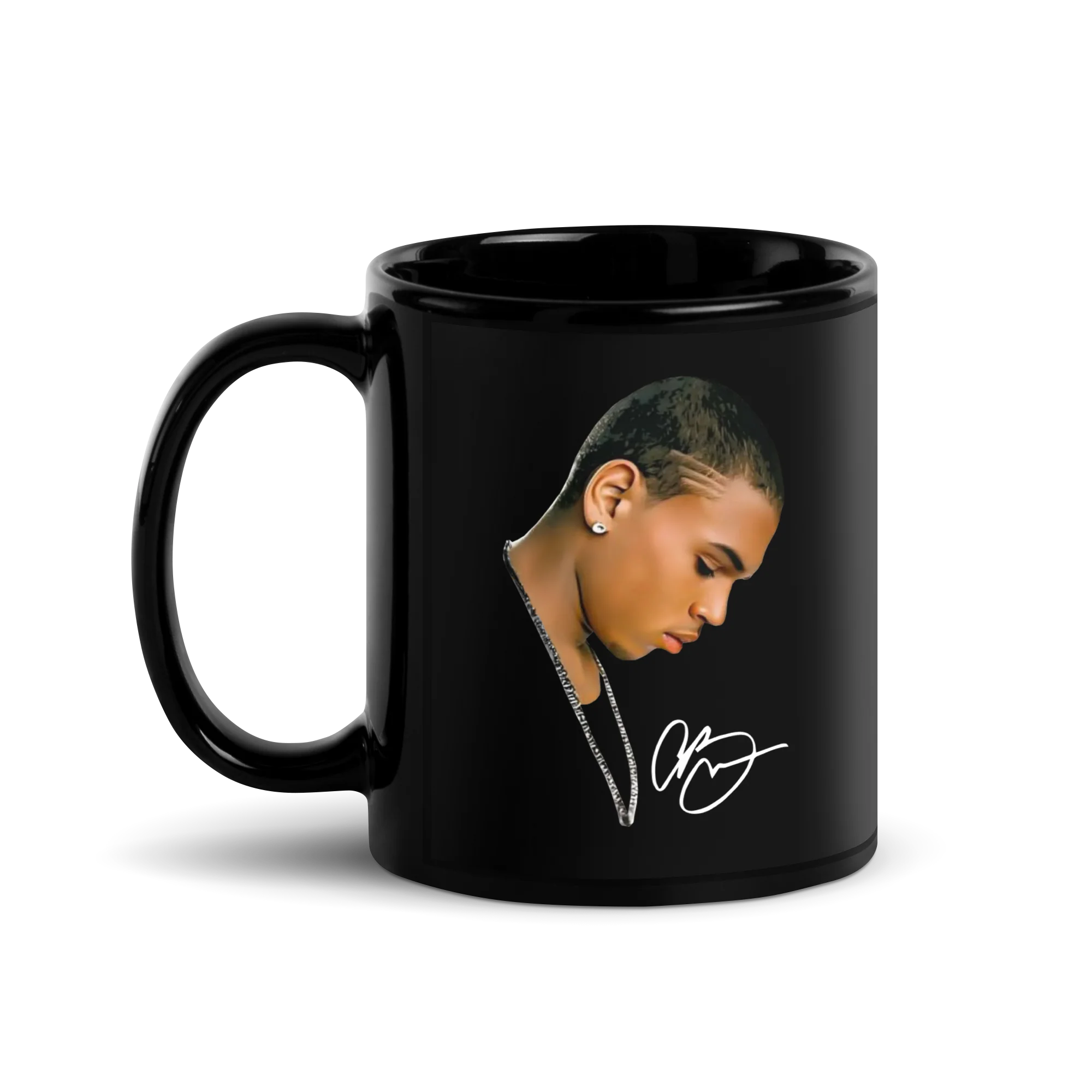 Young CB Big Head Black Glossy Mug - Image 2